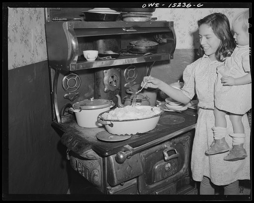 Trampas, New Mexico. Water for use in the household of Juan Lopez, the majordomo (major) [i.e., steward], is precious; it must be carried a quarter of a mile from the river, so snow is melted down for wash water