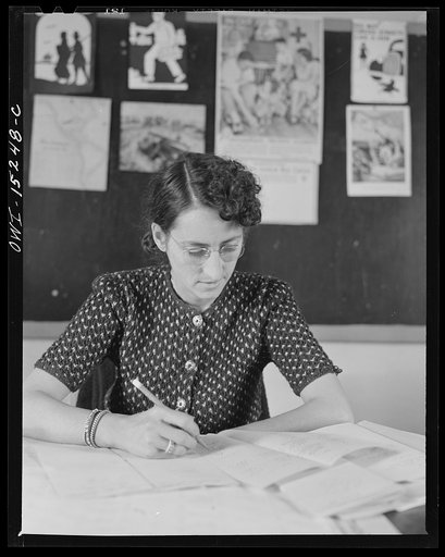 Untitled photo, possibly related to: Trampas, New Mexico. Grade school
