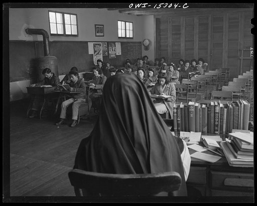 Penasco, New Mexico. High school supported by the state, but administered by the Catholic Church