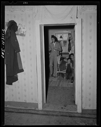 Penasco, New Mexico. Majorie Wuller, nurse from the clinic of the Taos county cooperative health association on a home call