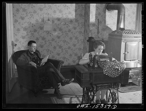 Rio Grande, Gallia County, Ohio. Mr. and Mrs. Younkers in their home on Fred Bower's poultry farm