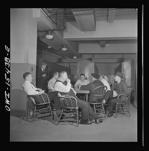 Chicago, Illinois. In the locker and rest room for brakemen in the Union Station