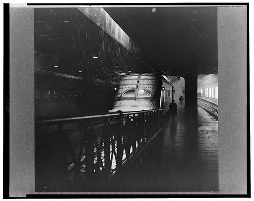 Chicago, Illinois. One of the Chicago, Milwaukee, Saint Paul and Pacific Railroad "Hiawatha" trains about to leave from Union Station