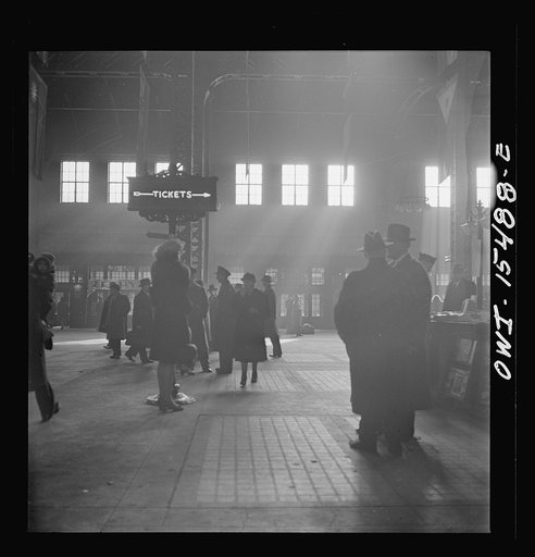 Chicago, Illinois. In the train concourse at the Union Station