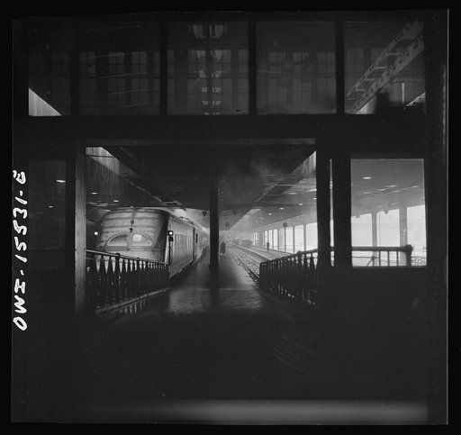 Chicago, Illinois. Train platform used by the Chicago, Milwaukee, Saint Paul and Pacific Railroad on the north side of the station