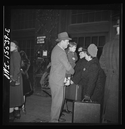 Chicago, Illinois. Greeting relatives who have just arrived at the Union Station
