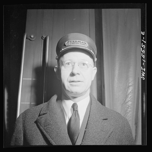 Chicago, Illinois. Pullman conductor at the Union Station