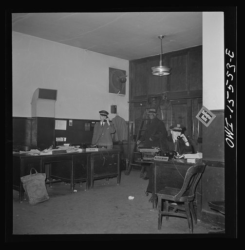 Chicago, Illinois. In the passenger agent's room at the Union Station