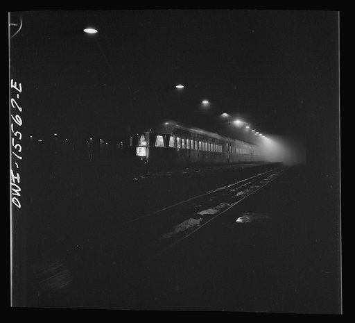 Untitled photo, possibly related to: Chicago, Illinois. A Baltimore and Ohio Railroad train about to depart from the Union Station via the Alton Road to Saint Louis