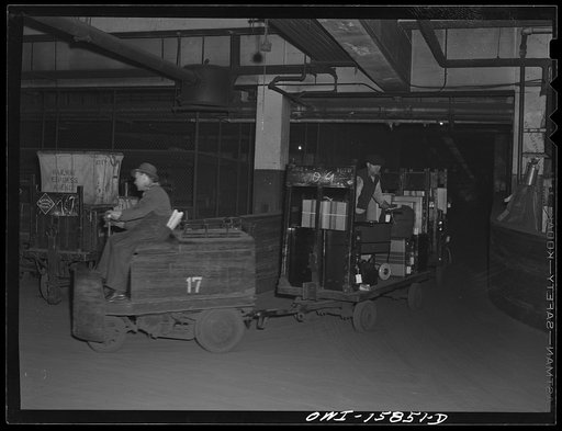 Chicago, Illinois. Express, mail and baggage are handled below street level. There are over two miles of underground for trucks and taxicabs at the Union Station