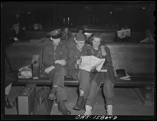 Chicago, Illinois. In the waiting room of the Union Station
