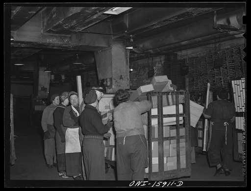 Chicago, Illinois. The Union Station employs many women in the mail department to handle parcel post packages