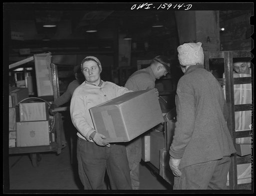 Chicago, Illinois. The Union Station employs many women in the mail department to handle parcel post packages