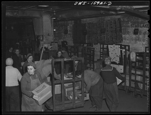 Chicago, Illinois. The Union Station employs many women in the mail department to handle parcel post packages