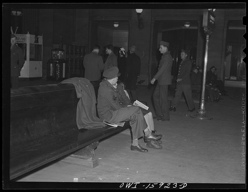 Chicago, Illinois. In the waiting room of the Union Station