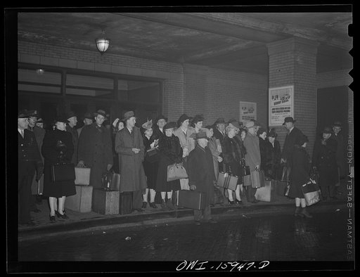 Chicago, Illinois. Waiting for taxis at Union Station