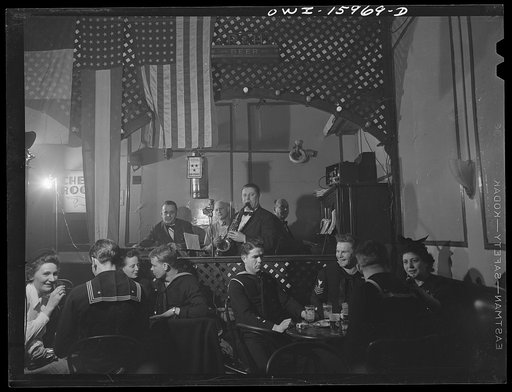 Untitled photo, possibly related to: New York, New York. Band in an Irish-American restaurant O'Reilly's at Third Avenue and Fifty-Fourth Street, on Saturday night
