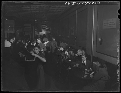 Untitled photo, possibly related to: New York, New York. Band in an Irish-American restaurant O'Reilly's at Third Avenue and Fifty-Fourth Street, on Saturday night
