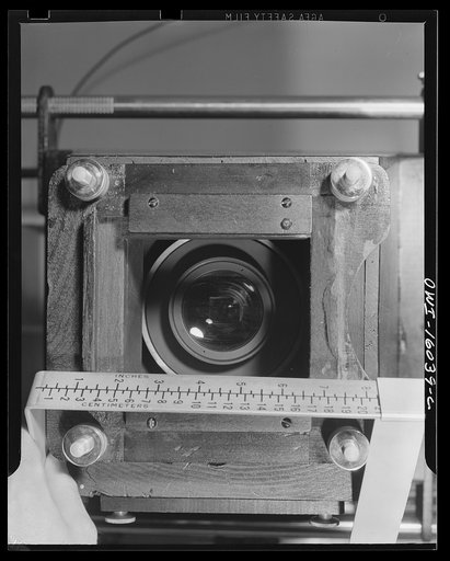 Detroit, Michigan. New method of making x-ray photographs size 4x5 inches instead of larger. Used at the Herman Kiefer Hospital for Communicable Diseases to show various stages of tuberculosis. Lens contained in an apparatus for x-ray photographs