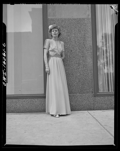 Untitled photo, possibly related to: Detroit, Michigan. Style show of clothes worn by better-dressed office workers, presented by the Chrysler Girls' Club of the Chrysler Corporation at Saks Fifth Avenue store