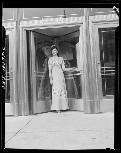 Untitled photo, possibly related to: Detroit, Michigan. Style show of clothes worn by better-dressed office workers, presented by the Chrysler Girls' Club of the Chrysler Corporation at Saks Fifth Avenue store