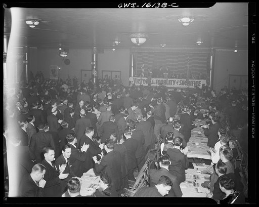 Detroit, Michigan. Delegates at the United Automobile Workers (UAW) international convention
