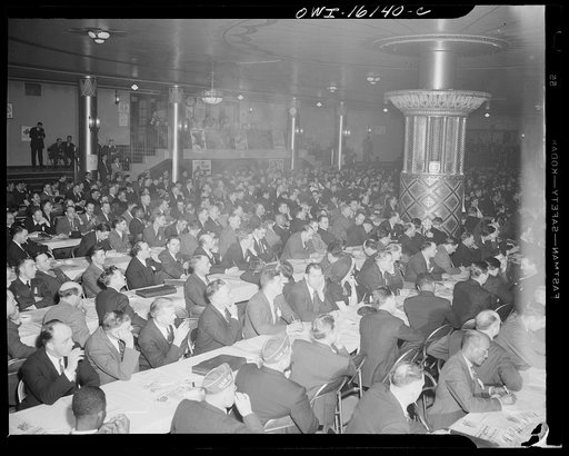Detroit, Michigan. Delegates at the United Automobile Workers (UAW) international convention