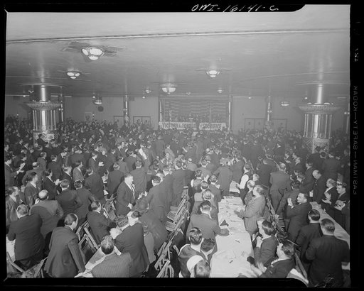 Untitled photo, possibly related to: Detroit, Michigan. Delegates at the United Automobile Workers (UAW) international convention