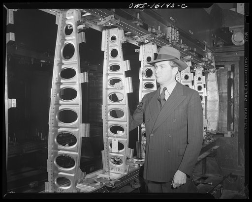 Detroit, Michigan. Roscoe Smith, superintendent of the Willow Run Ford plant
