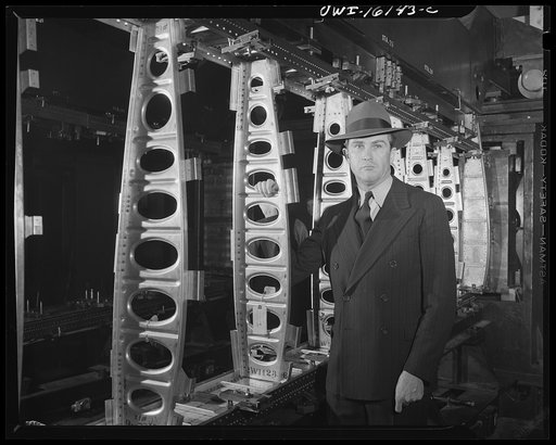 Detroit, Michigan. Roscoe Smith, superintendent of the Willow Run Ford plant