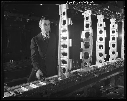 Detroit, Michigan. Roscoe Smith, superintendent of the Willow Run Ford plant