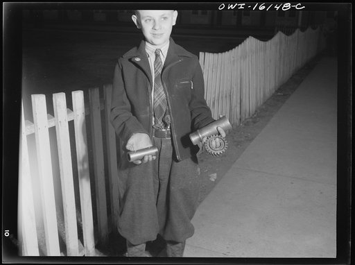 Untitled photo, possibly related to: Detroit, Michigan. Scrap collected for salvage at a rally sponsored by the WPA (Work Projects Administration) at the state fairgrounds