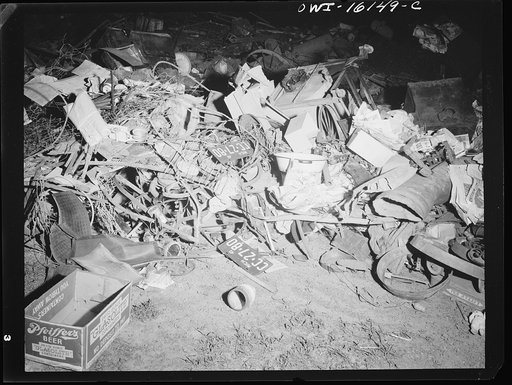 Detroit, Michigan. Scrap collected for salvage at a rally sponsored by the WPA (Work Projects Administration) at the state fairgrounds