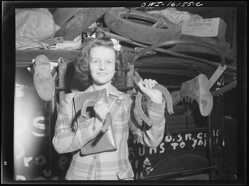Detroit, Michigan. Scrap collected for salvage at a rally sponsored by the WPA (Work Projects Administration) at the state fairgrounds