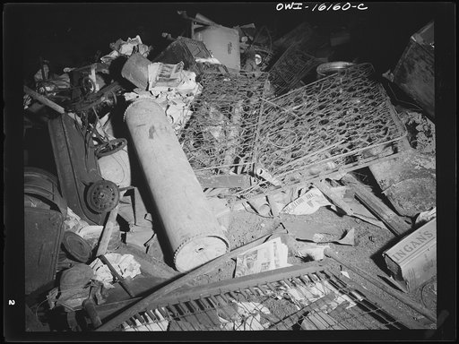 Detroit, Michigan. Scrap collected for salvage at a rally sponsored by the WPA (Work Projects Administration) at the state fairgrounds