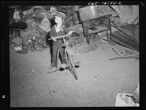 Detroit, Michigan. Scrap collected for salvage at a rally sponsored by the Work Projects Administration (WPA) at the state fairgrounds