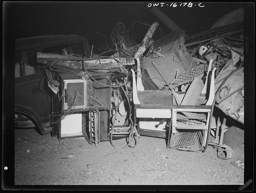 Detroit, Michigan. Scrap collected for salvage at a rally sponsored by the Work Projects Administration (WPA) at the state fairgrounds