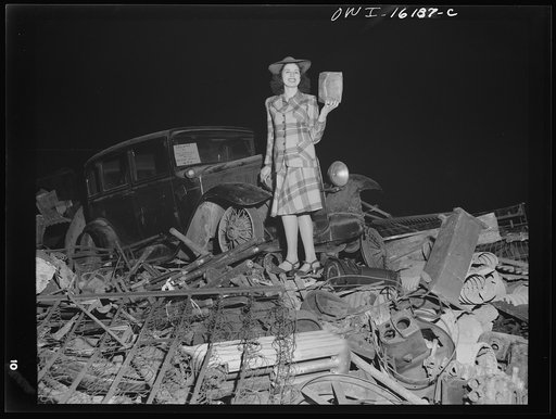 Detroit, Michigan. Scrap collected for salvage at a rally sponsored by the Work Projects Administration (WPA) at the state fairgrounds