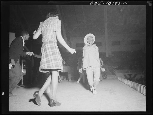 Detroit, Michigan. Entertainers performing at a scrap salvage rally sponsored by the Work Projects Administration (WPA) at the state fairgrounds