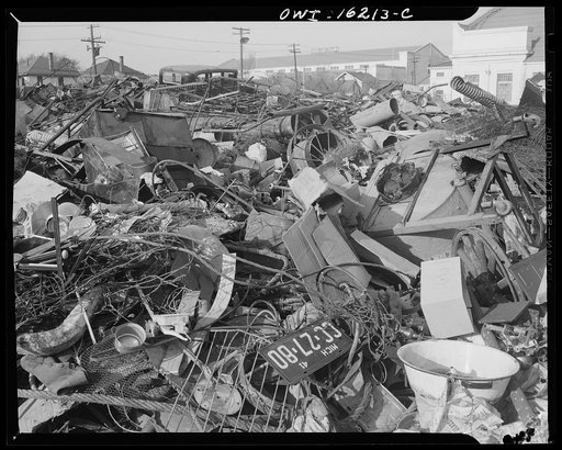 Detroit, Michigan. Scrap collected for salvage at a rally sponsored by the Work Projects Administration (WPA) at the state fairgrounds