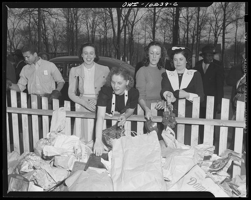 Detroit, Michigan. Scrap collected for salvage at a rally sponsored by the Work Projects Administration (WPA) at the state fairgrounds