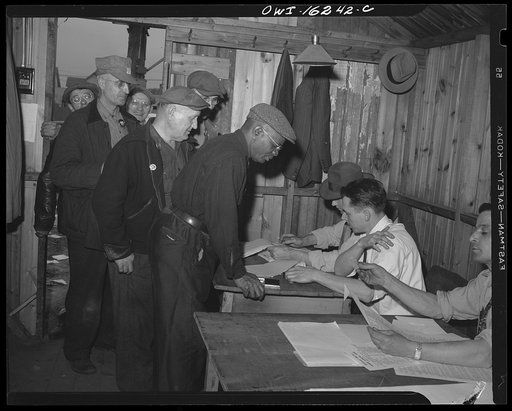 Detroit, Michigan. Election of officers to the Ford local 600, United Automobile Workers, Congress of Industrial Organizations. 80,000 River Rouge Ford plant workers voted