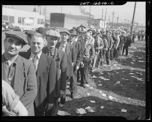 Detroit, Michigan. Election of officers to the Ford local 600, United Automobile Workers, Congress of Industrial Organizations. 80,000 River Rouge Ford plant workers voted