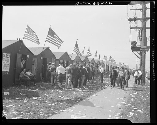 Detroit, Michigan. Election of officers to the Ford local 600, United Automobile Workers, Congress of Industrial Organizations. 80,000 River Rouge Ford plant workers voted