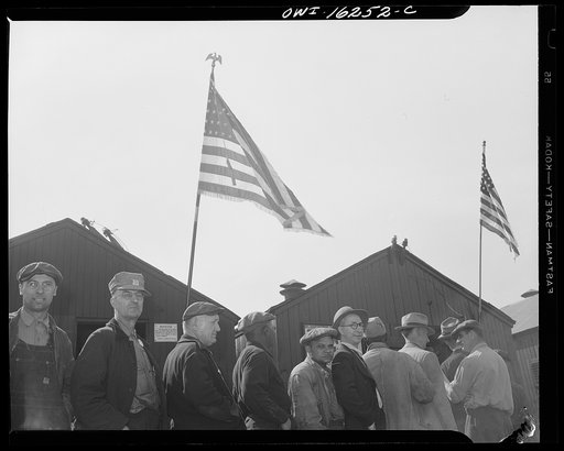 Detroit, Michigan. Election of officers to the Ford local 600, United Automobile Workers, Congress of Industrial Organizations. 80,000 River Rouge Ford plant workers voted