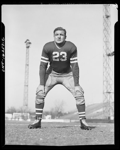 Untitled photo, possibly related to: Detroit, Michigan. Steve Banois, all-American football center