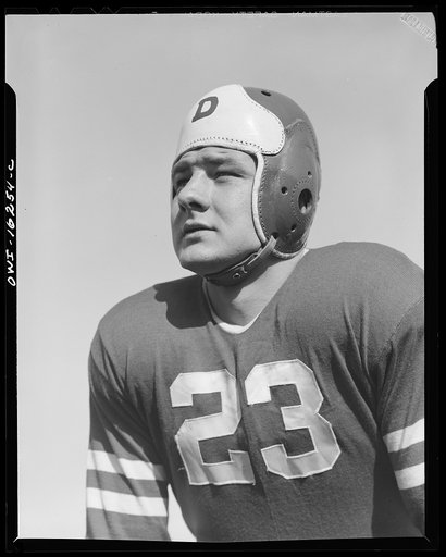 Detroit, Michigan. Steve Banois, all-American football center