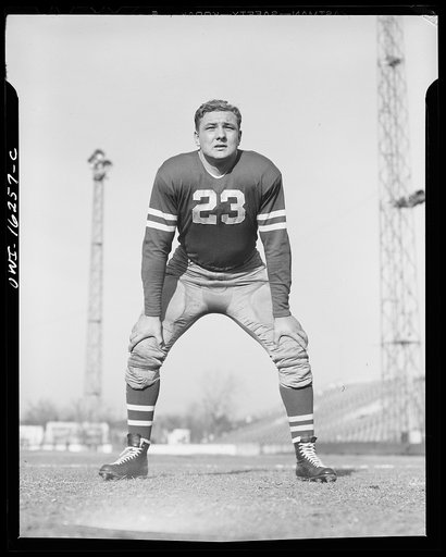 Untitled photo, possibly related to: Detroit, Michigan. Steve Banois, all-American football center