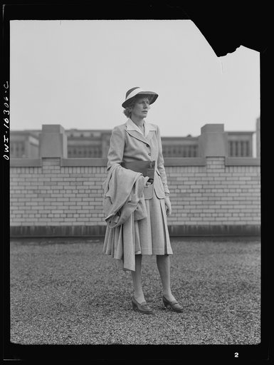 Untitled photo, possibly related to: Detroit, Michigan. Fashion show presented by the Chrysler Girls' Club of the Chrysler Corporation at Saks Fifth Avenue store. Typical American girl