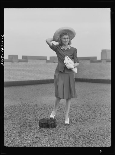 Untitled photo, possibly related to: Detroit, Michigan. Fashion show presented by the Chrysler Girls' Club of the Chrysler Corporation at Saks Fifth Avenue store. Typical American girl
